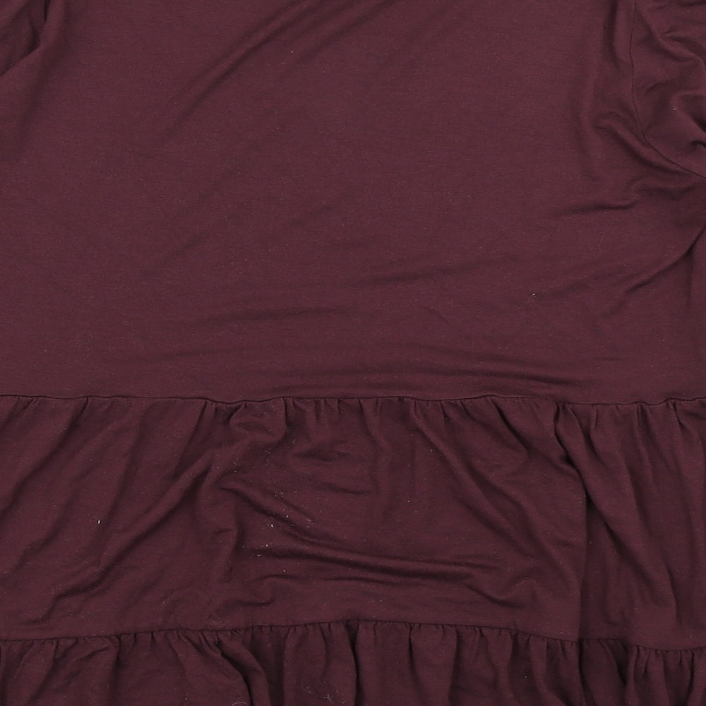 Womens UK Size 12 New Look Purple Basic T-Shirt