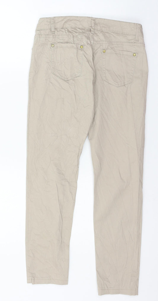G-Smack Womens Brown Trousers Size 12 L25 in