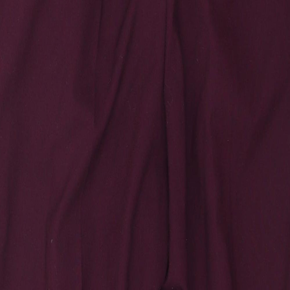 New Look Womens Purple Trousers Size 8 L25 in