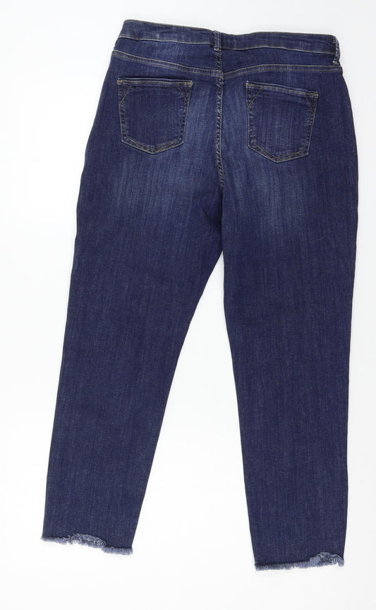 Per Una Womens Blue  Denim Skinny Jeans Size 30 in L23 in