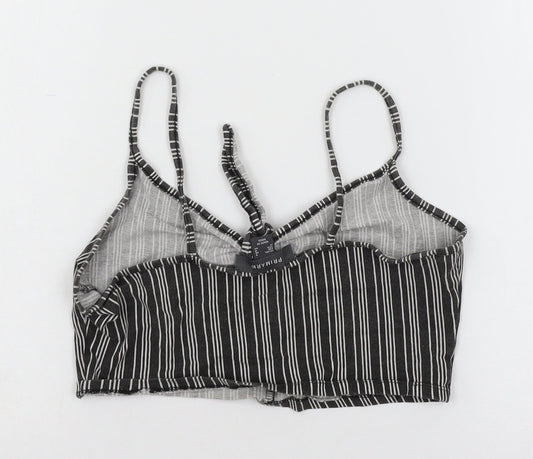 Primark Womens Grey Striped Jersey Basic Tank Size 8