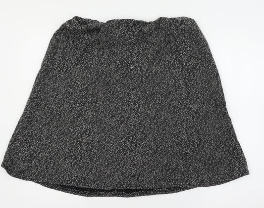 Amber Womens Grey  Knit Flare Skirt Size 18