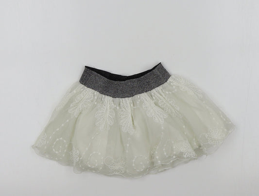Girl2Girl Girls White Colourblock Flare Skirt Size 2-3 Years