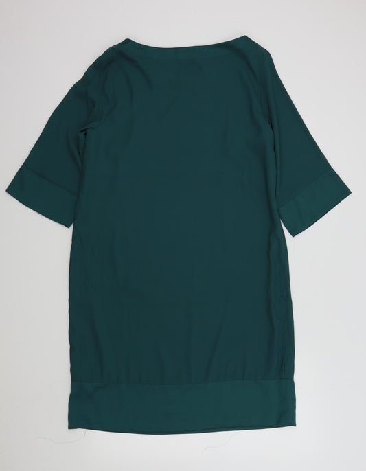 H&M Womens Green Colourblock A-Line Size 10