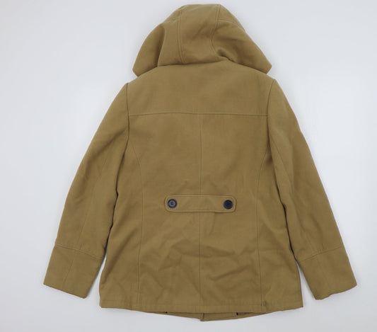 Papaya Womens Brown Overcoat Coat Size 14