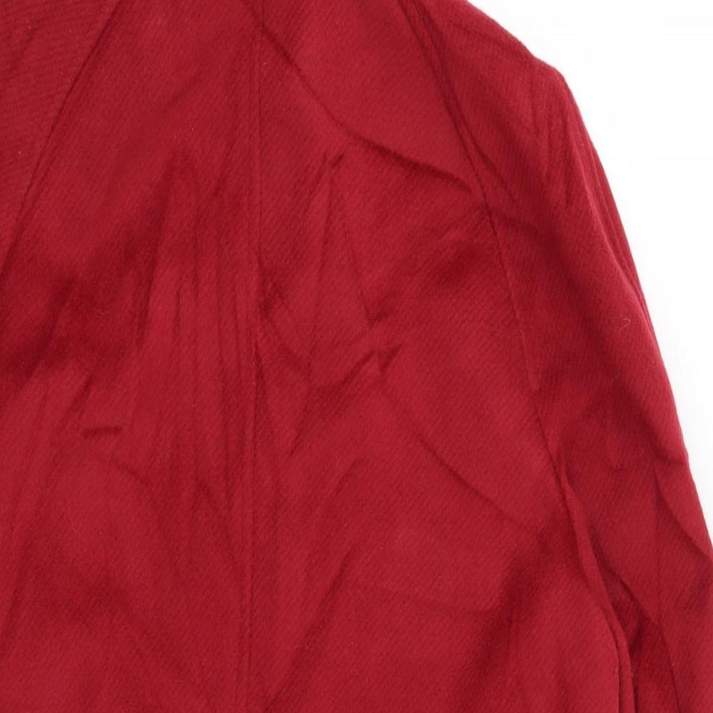 Womens UK Size 12 M&S Red Overcoat