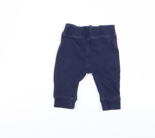 Asda George Boys Blue Jogger Trousers Size 0-3 Months