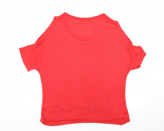 pep and co Girls Red Batik Basic T-Shirt Size 9-10 Years