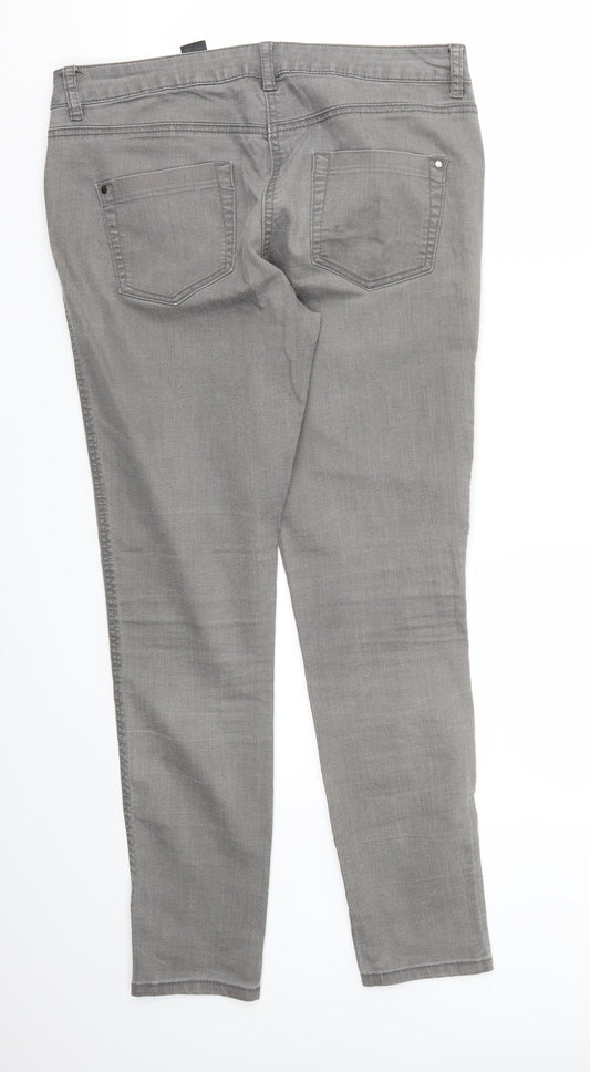 NEXT Womens Grey Skinny Jeans Size 12 L28 in