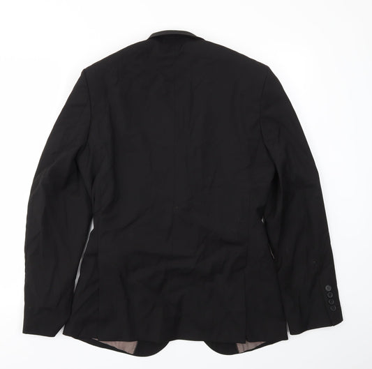 Mens UK Size 38 Cedar Wood State Regular Black Suit Jacket