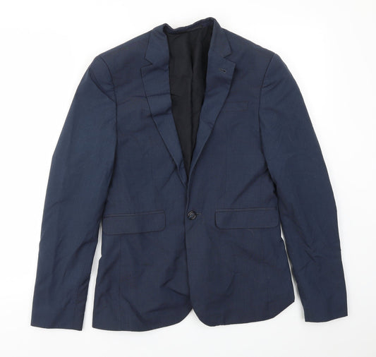 Mens UK Size 34 ASOS Regular Blue Suit Jacket