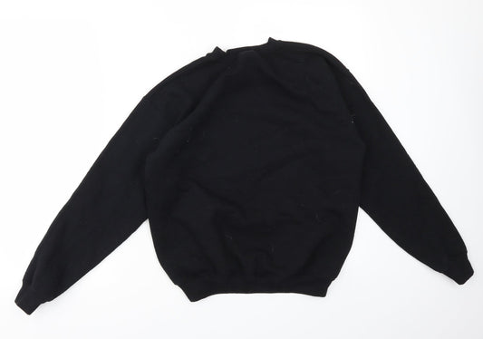 Guildan Womens Black Pullover Jumper Size XL