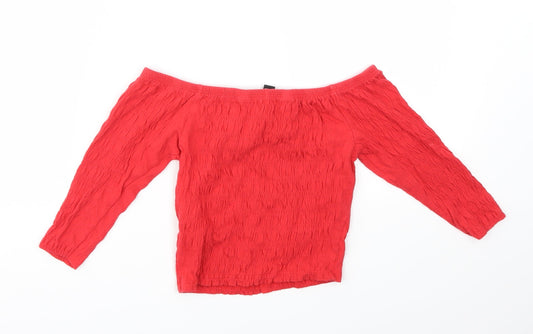 New Look Girls Red Basic T-Shirt Size 10-11 Years