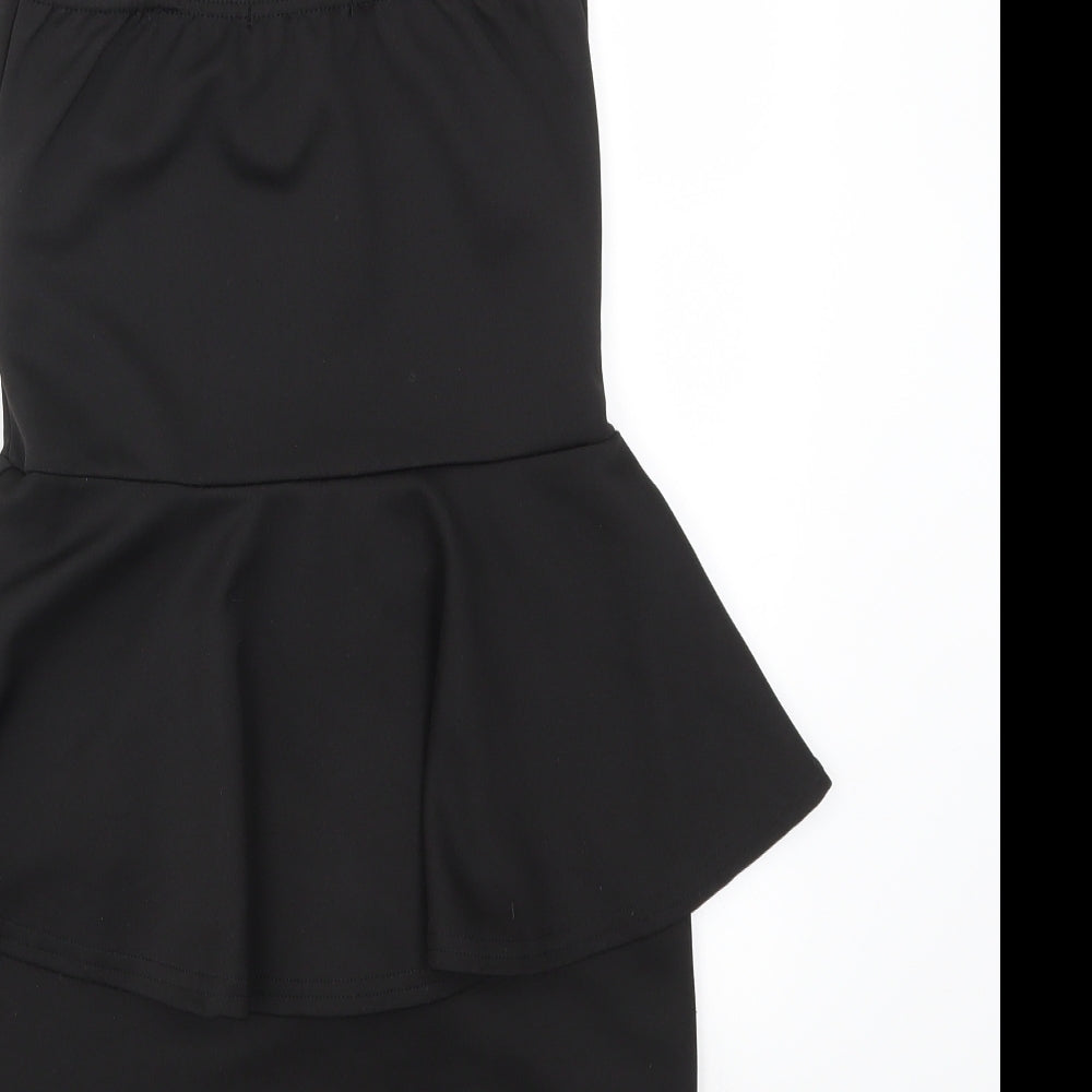 Boohoo Womens Black A-Line Size 8