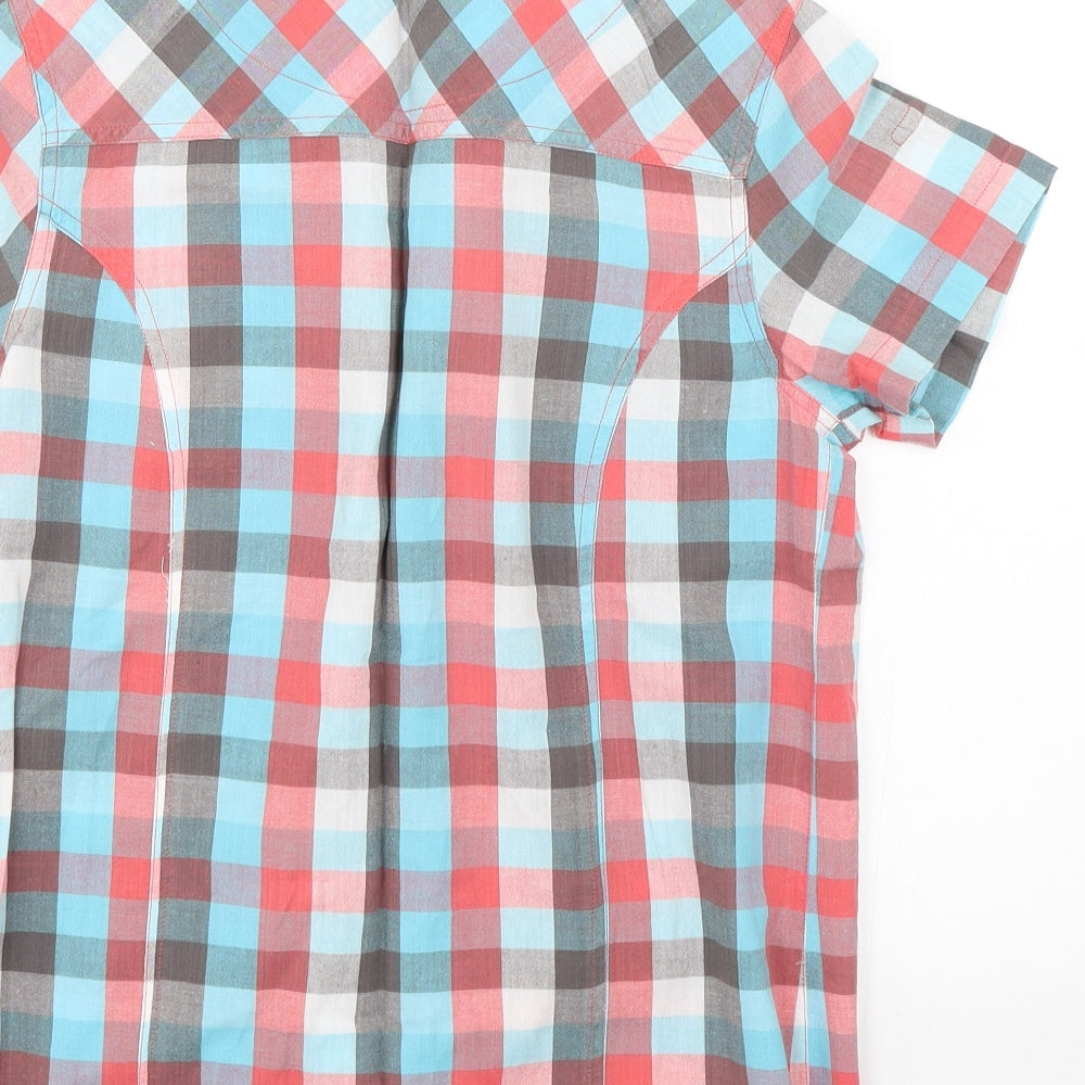 Preworn Womens Blue Check Basic Button-Up Size S
