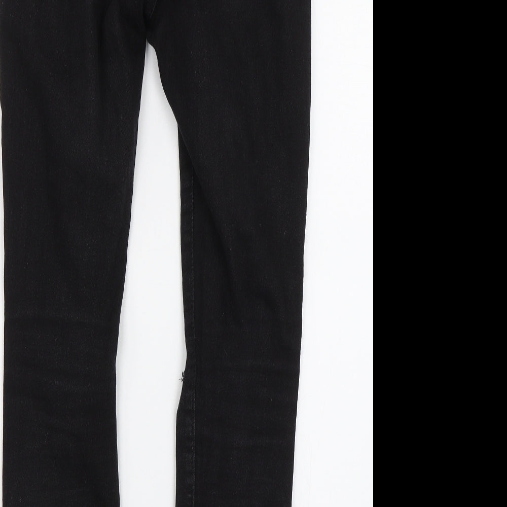 Boohoo Womens Black Denim Skinny Jeans Size 10 L26 in