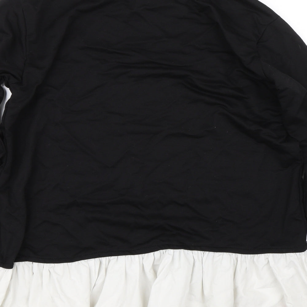 Womens UK Size 8 PRETTYLITTLETHING Black Basic T-Shirt