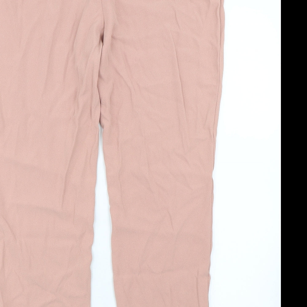 Womens UK Size 14 M&Co Regular Fit Pink Trousers