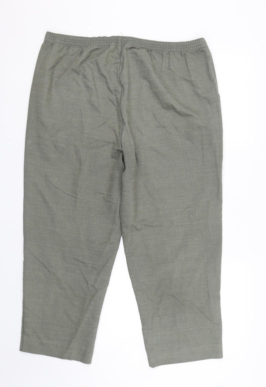 BM Womens Green Cropped Trousers Size 16 L22 in
