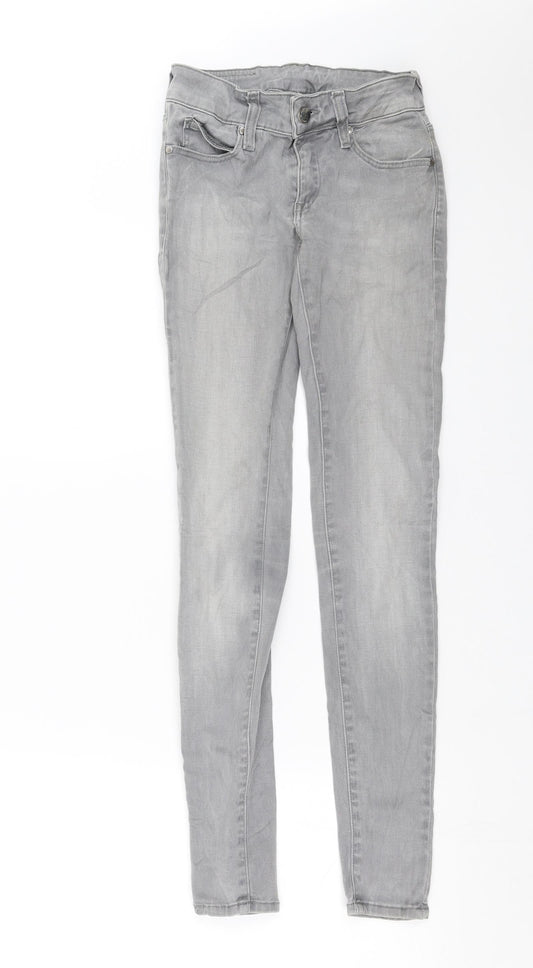 Womens UK Size 4 Mango Extra-Slim Fit Skinny Green Jeans