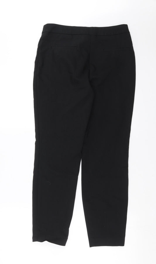 Womens UK Size 10 Papaya Regular Fit Black Trousers