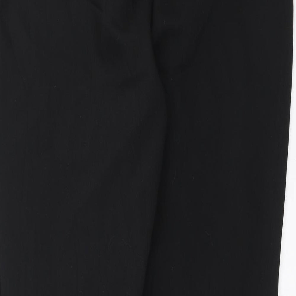 Womens UK Size 10 Papaya Regular Fit Black Trousers