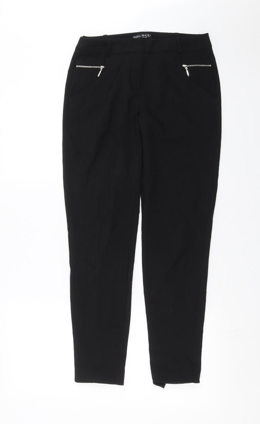 Womens UK Size 6 Select Regular Fit Black Trousers