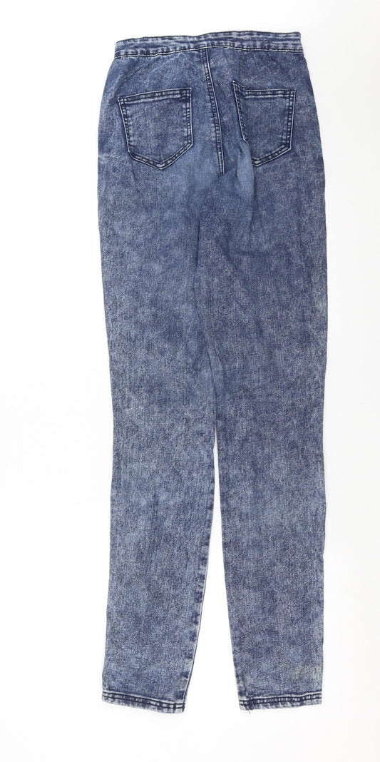 Missguided Womens Blue Denim Skinny Jeans Size 8 L33 in