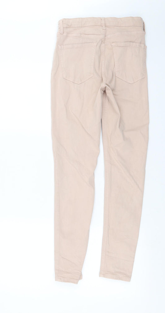 Topshop Womens Pink Denim Skinny Jeans Size 26 in L28 in