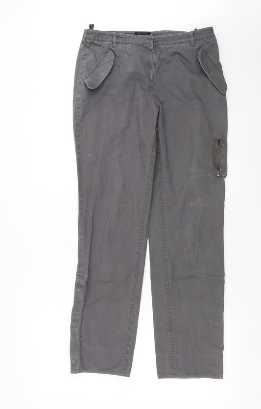 Linea Womens Grey Trousers Size 10 L29 in