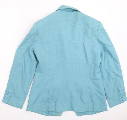VIRTUE Womens Blue Jacket Suit Jacket Size 12