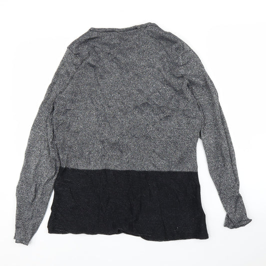 Avenue Womens Silver Basic Blouse Size M