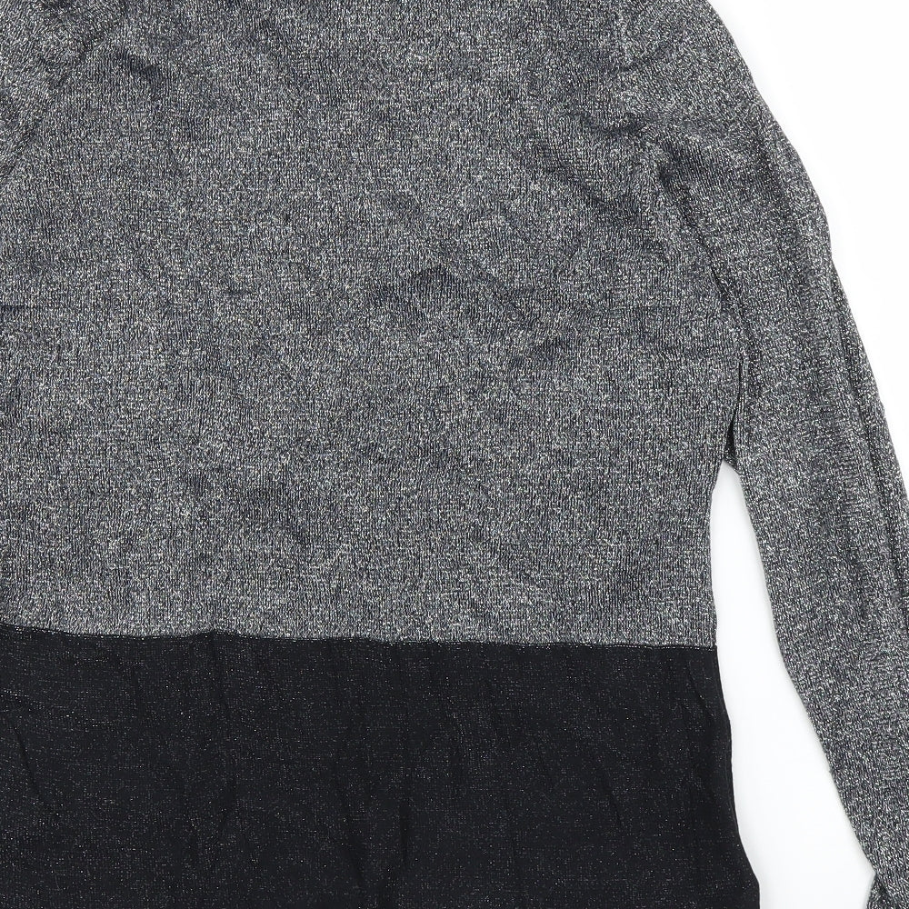 Avenue Womens Silver Basic Blouse Size M