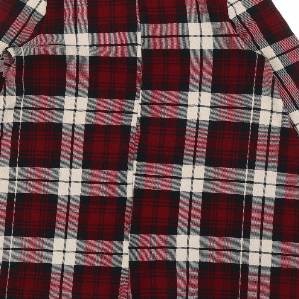 AX Paris Womens Purple Plaid A-Line Size S