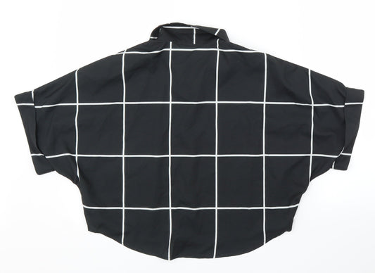 SheIn Womens Black Check Basic Blouse Size XS