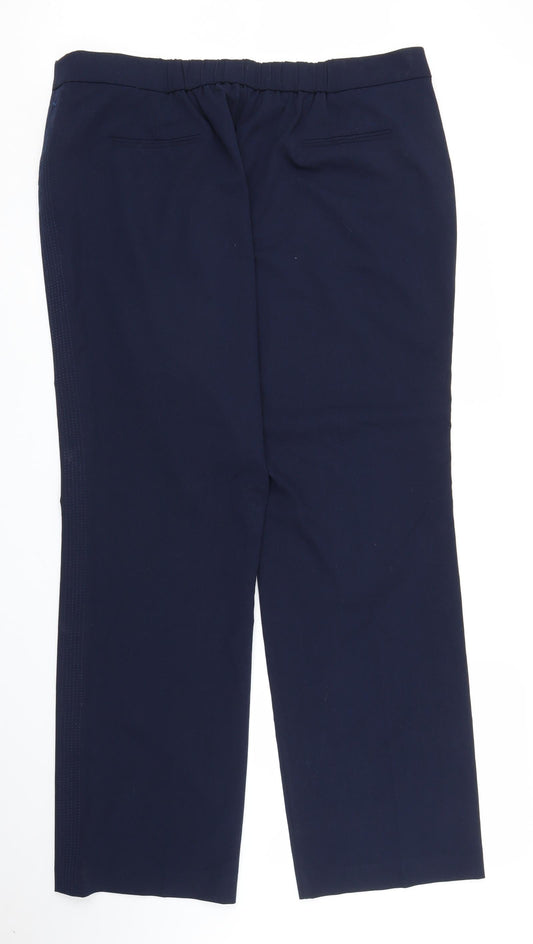 Mens UK Size 22 Capsule Regular Fit Blue Trousers