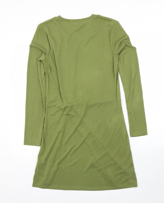 Womens UK Size 8 Very Green Tunic Blouse
