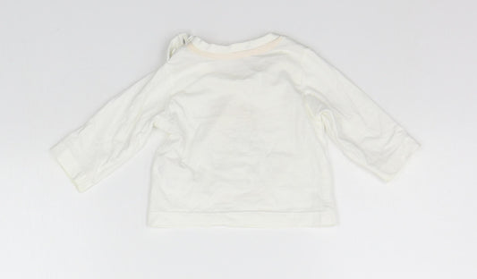 Matalan Baby White Basic T-Shirt Size 0-3 Months - ANIMALS