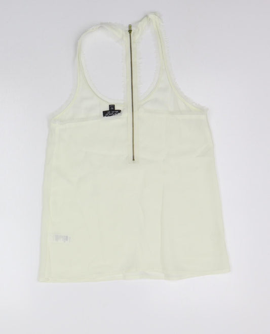 Womens UK Size 8 Topshop White Basic Tank
