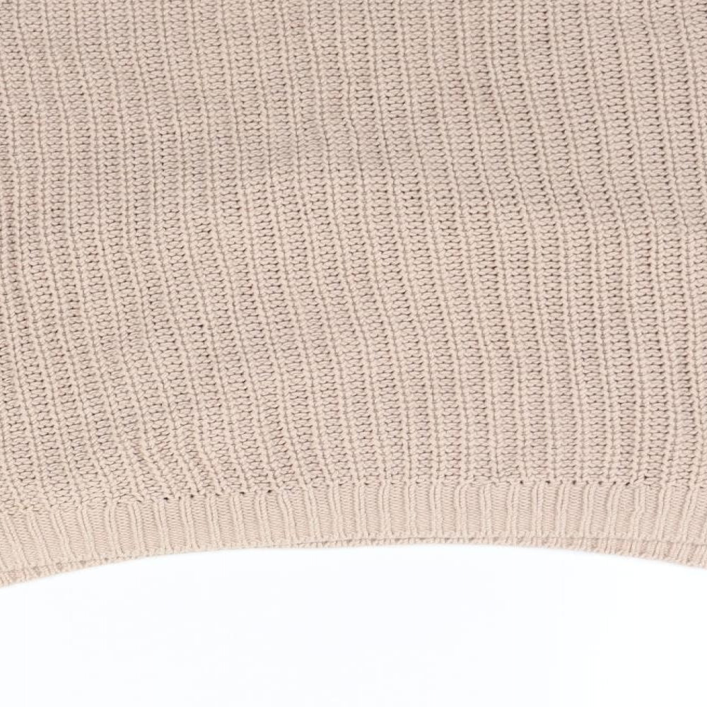 Womens UK Size L H&M Beige Henley Jumper