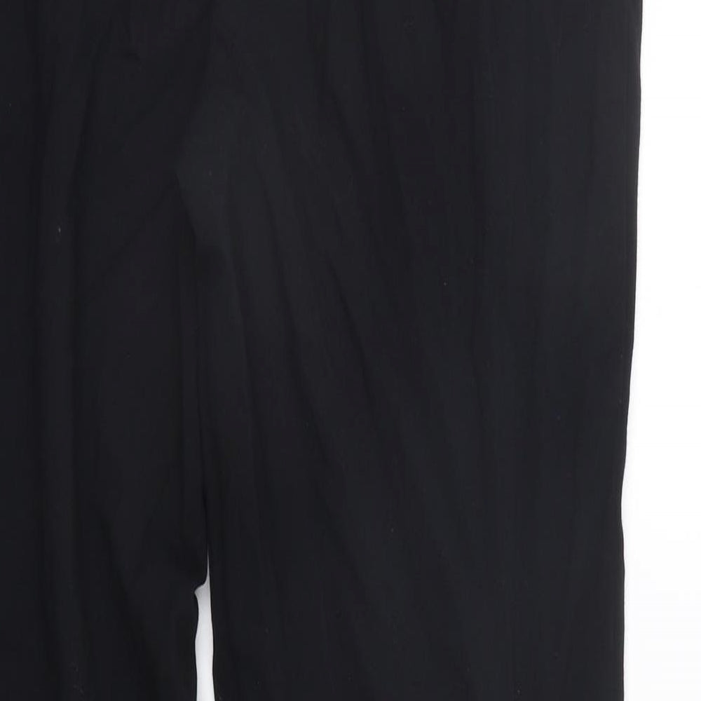 Womens UK Size 14 Marks and Spencer Regular Fit Black Trousers