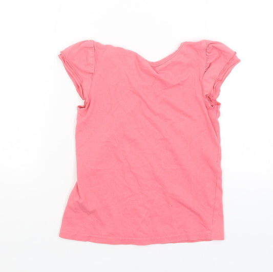 Matalan Girls Pink Basic T-Shirt Size 6-7 Years