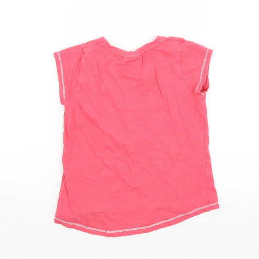 Matalan Girls Pink Basic T-Shirt Size 6 Years - Bon Voyage