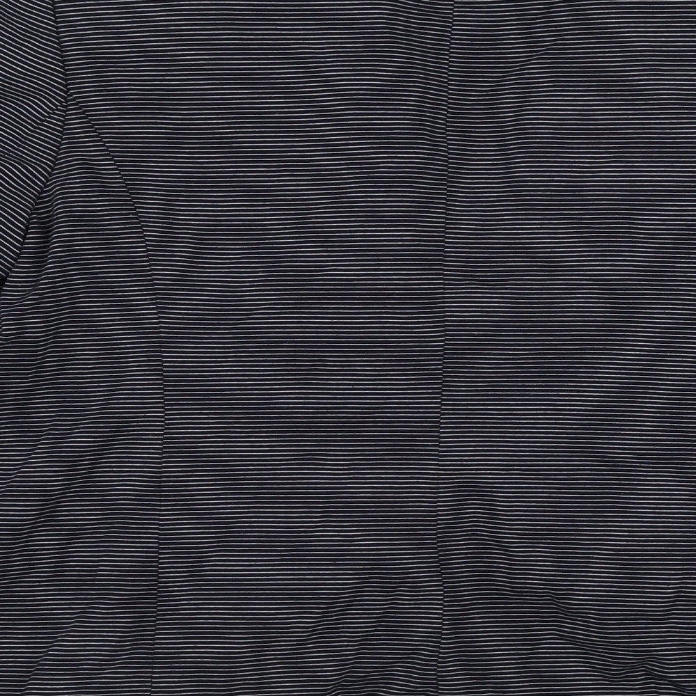 TU Womens Blue Striped Jacket Blazer Size 16