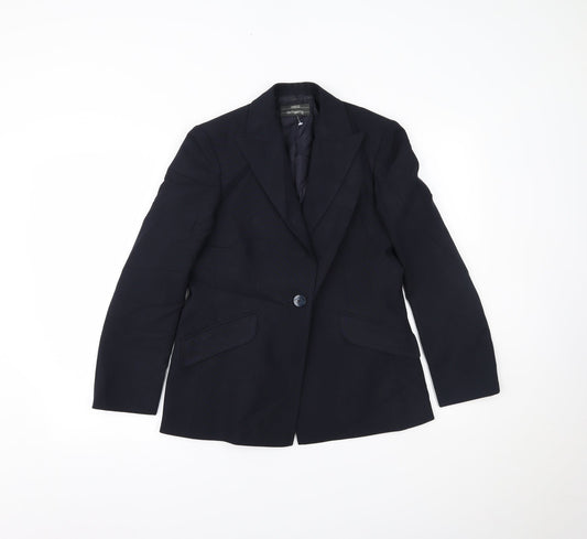 Womens UK Size 10 Marks and Spencer Petites Blue Blazer