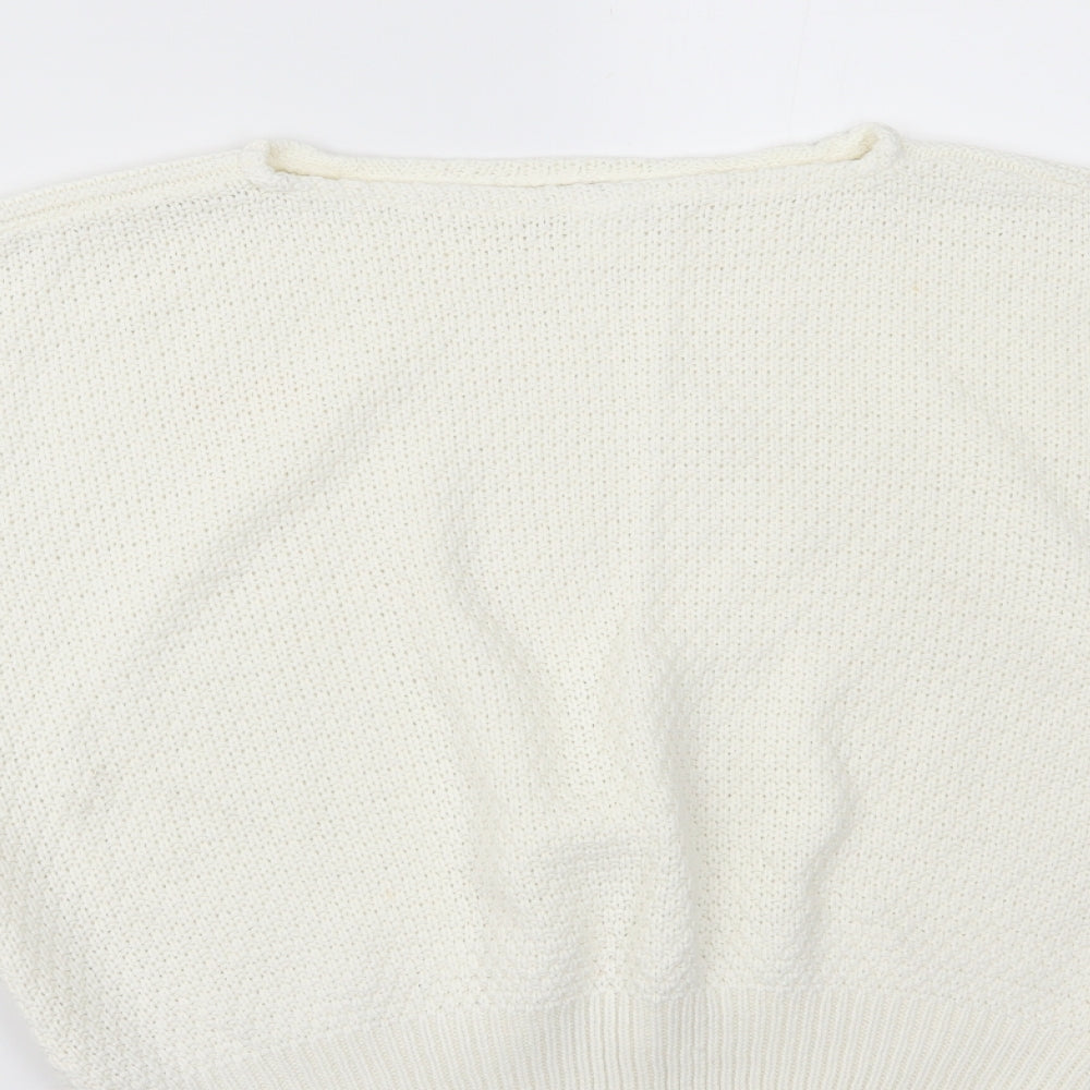 Womens UK Size 16 Preworn White Basic T-Shirt