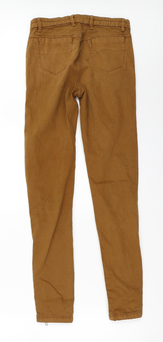 Topshop Womens Beige Chino Trousers Size 6 L28 in