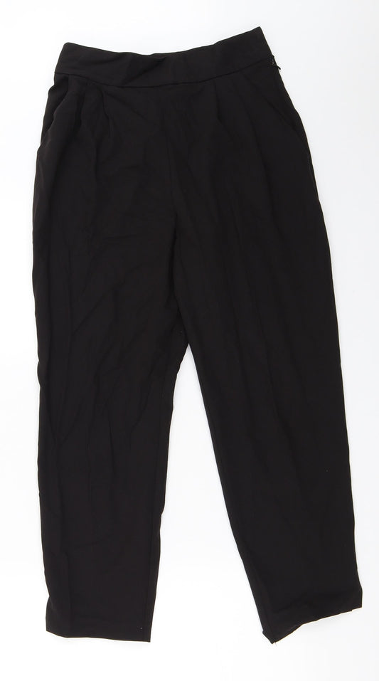 Womens UK Size 8 ASOS Regular Fit Capri Black Trousers