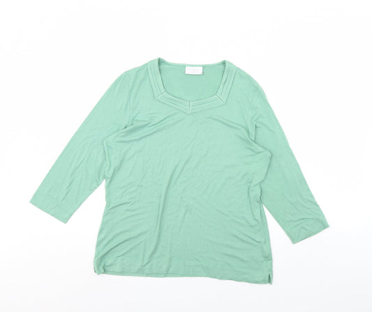 Additional front view of Cotswold women’s green basic blouse, size M