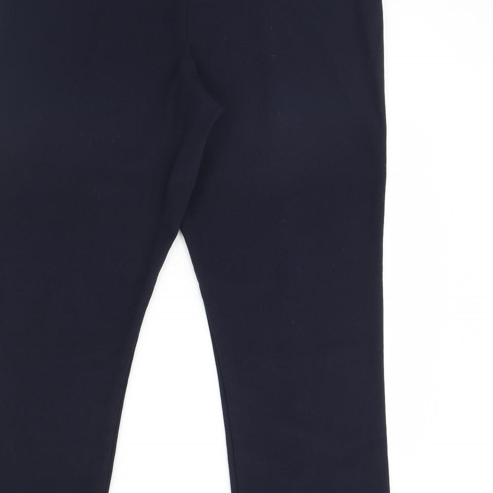 Womens UK Size 14 straight Leg Regular Fit Blue Trousers